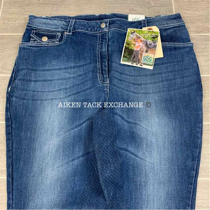 KL Select USG Marina Silicone Full Seat Breeches, Size 30 L