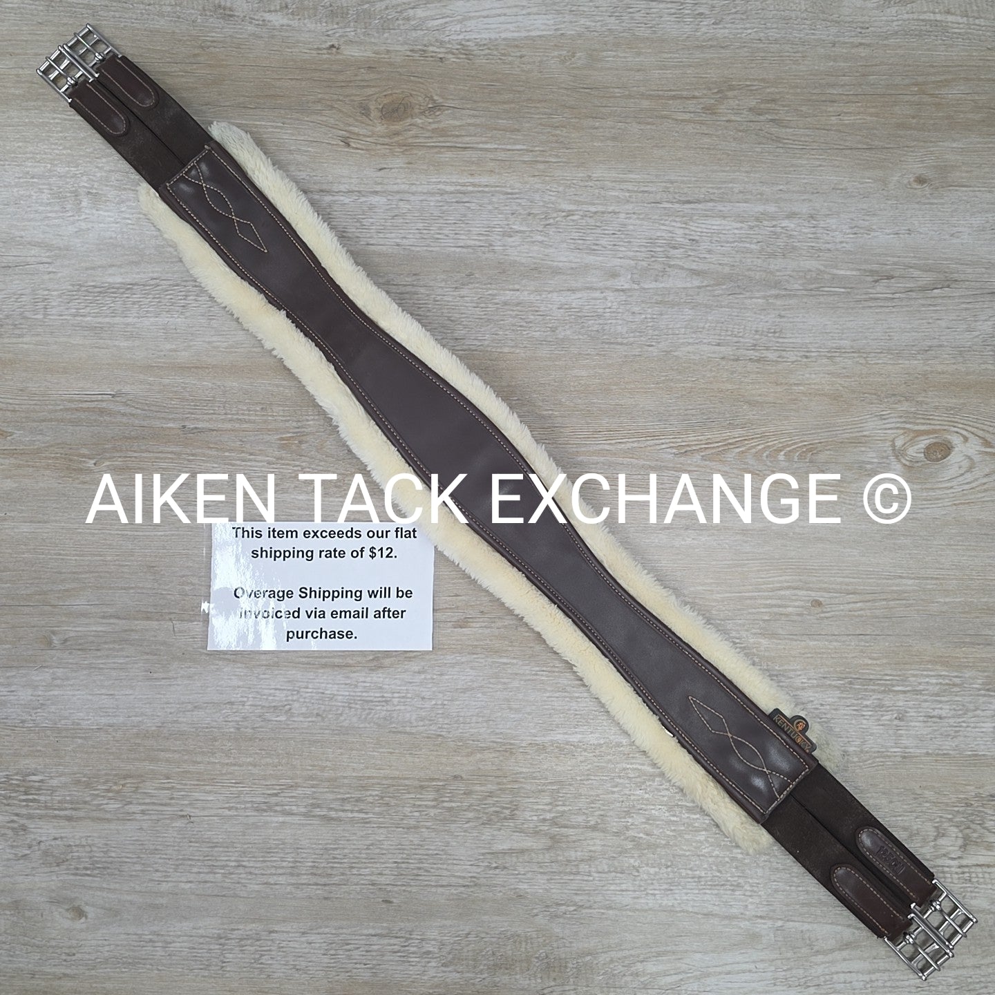Kentucky Horseware Removable Sheepskin Girth w/ Double End Elastic, 50"