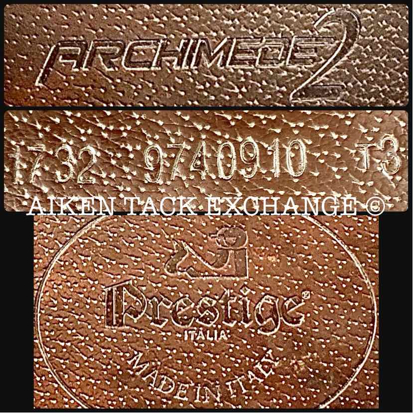 2010 Prestige Archimede 2 Close Contact Jump Saddle, 16.5" Seat, 32 Tree - Medium (Adjustable), Foam Panels