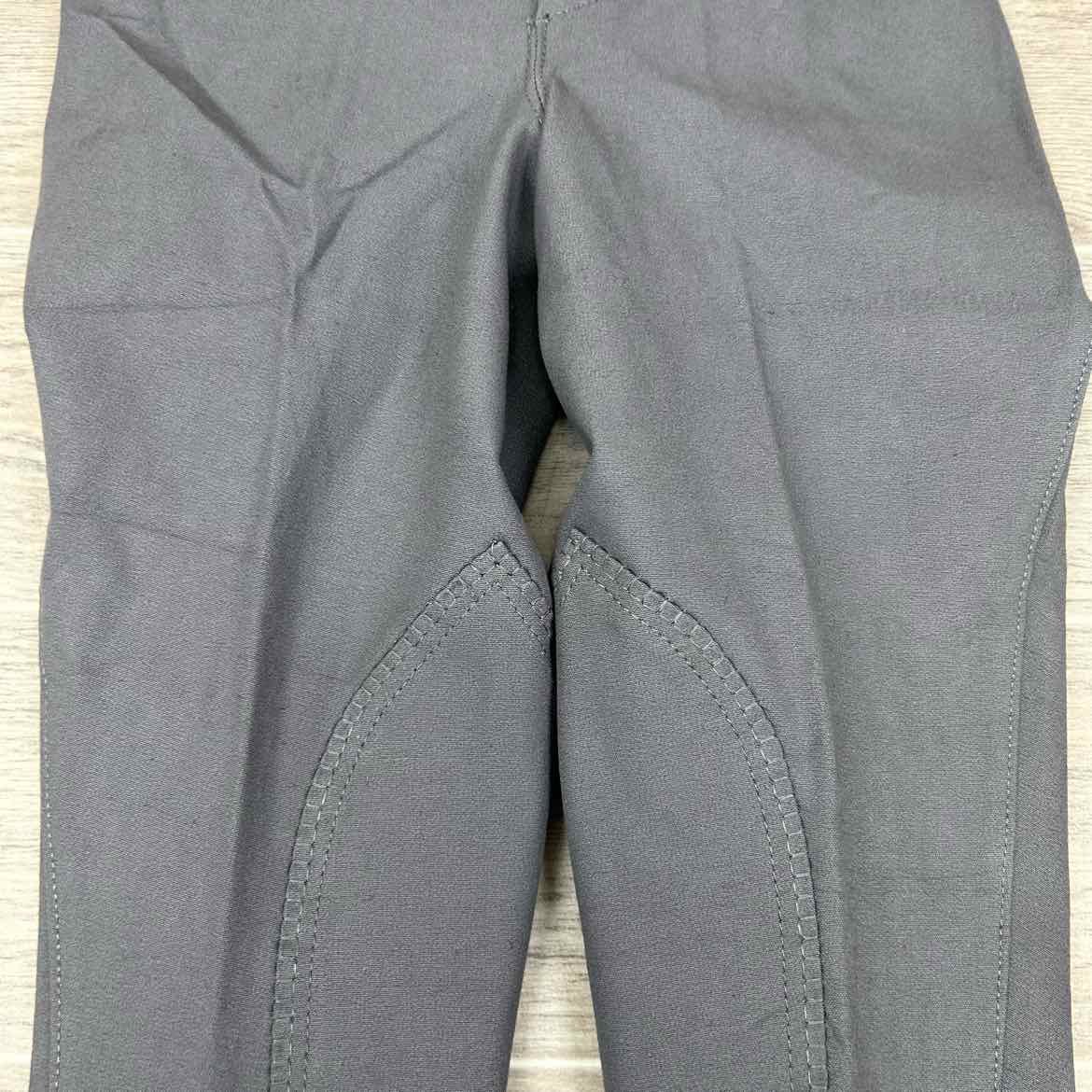 Eqituff Children's Knee Patch Breeches, Grey, Size 10, Brand New