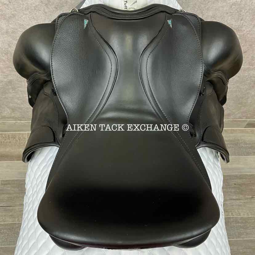 2023 Bliss of London Paramour Monoflap Dressage Saddle, 17" Seat, Short Flap, MW/W Tree, Wool Flocked Panels