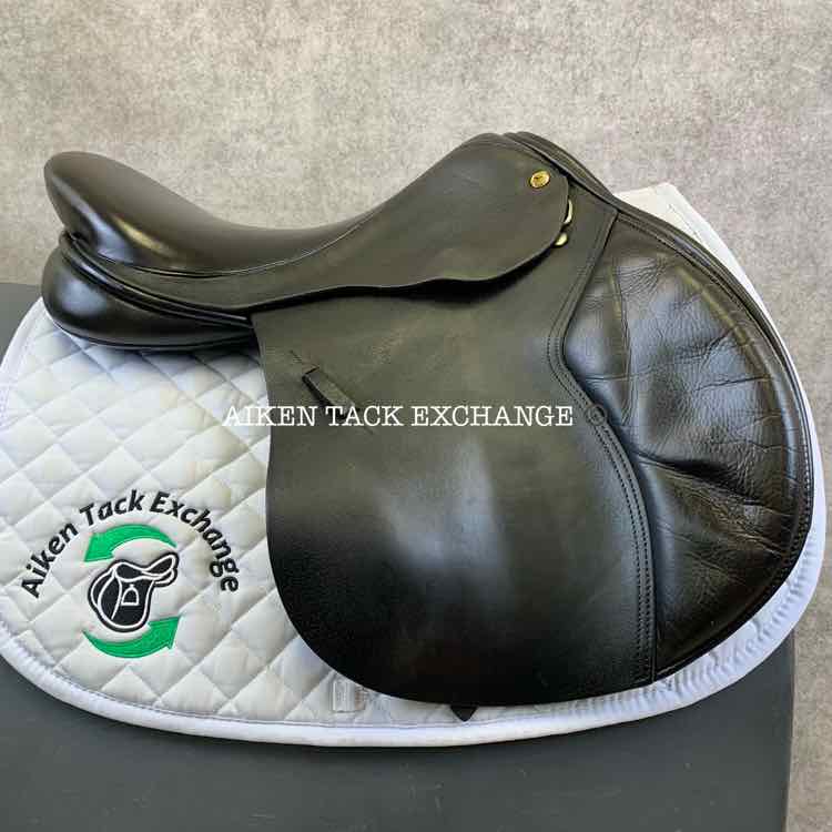 2014 Black Country Ricochet GPX Jump Saddle, 17.5" Seat, Medium Wide Tree, Wool Flocked Panels