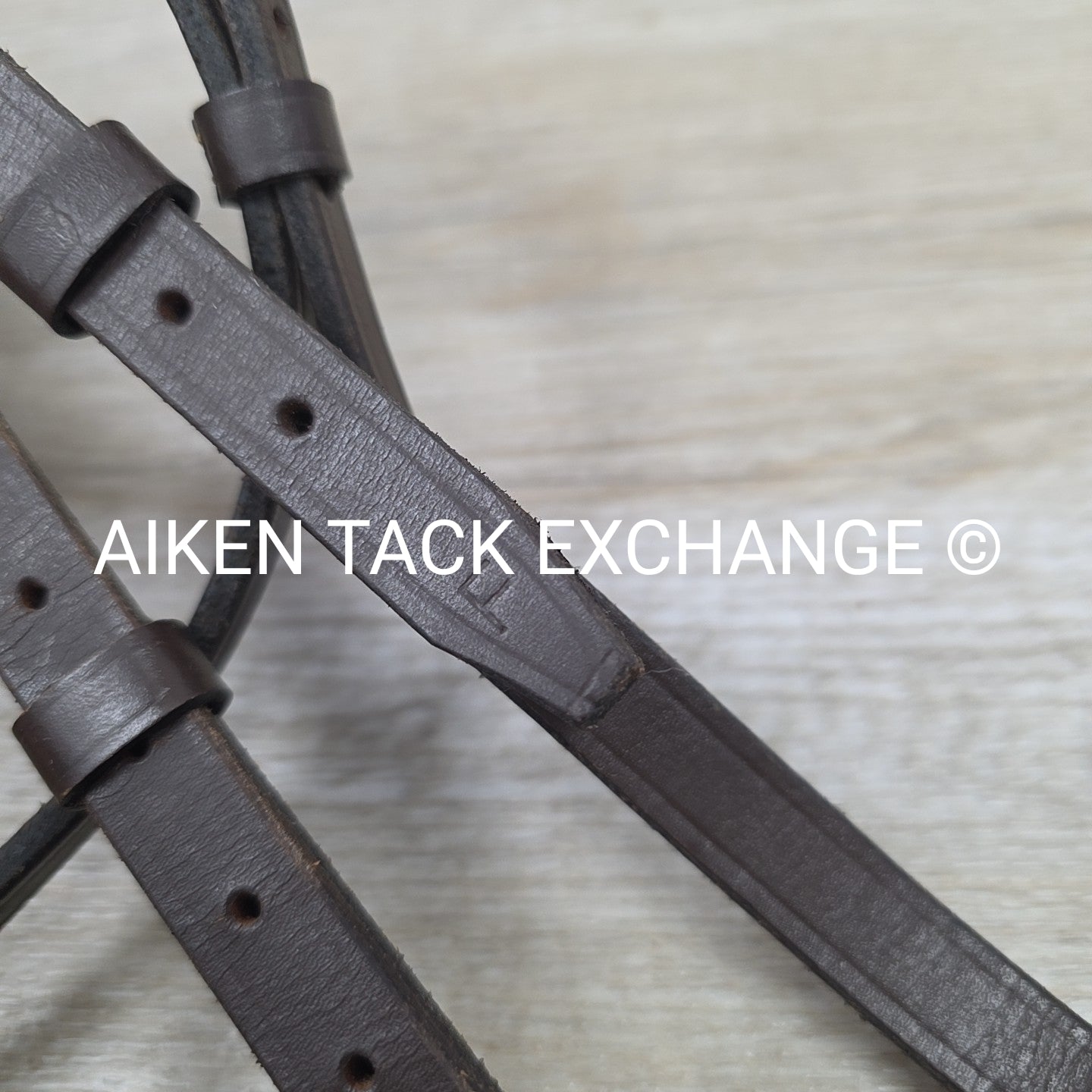 Plain Raised Weymouth Double Bridle with Curb Rein, Brown, Size Full
