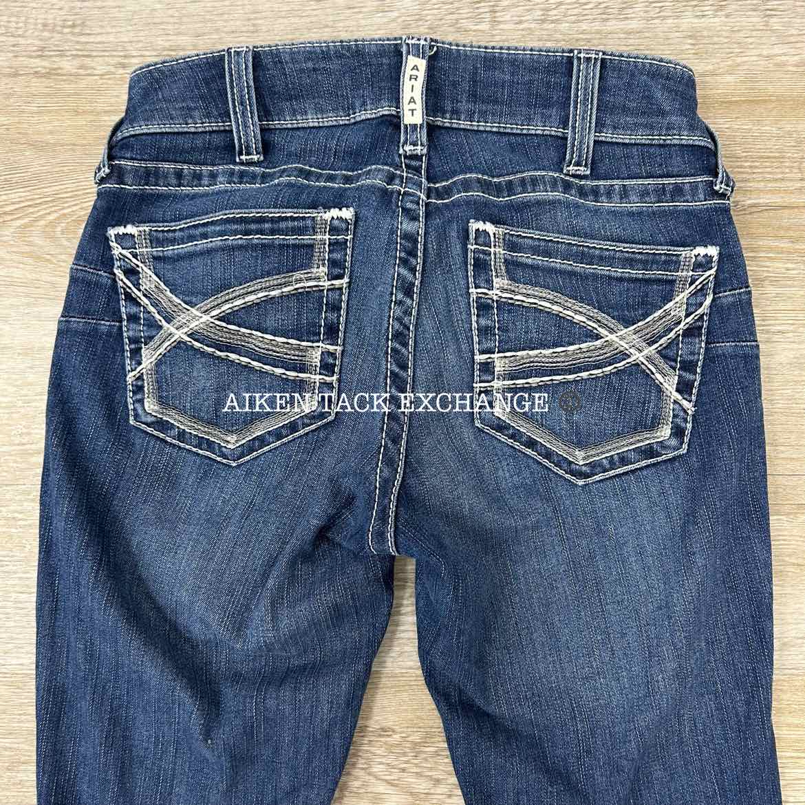 Ariat Mid Rise Straight Cut Jeans, Size 27 Short