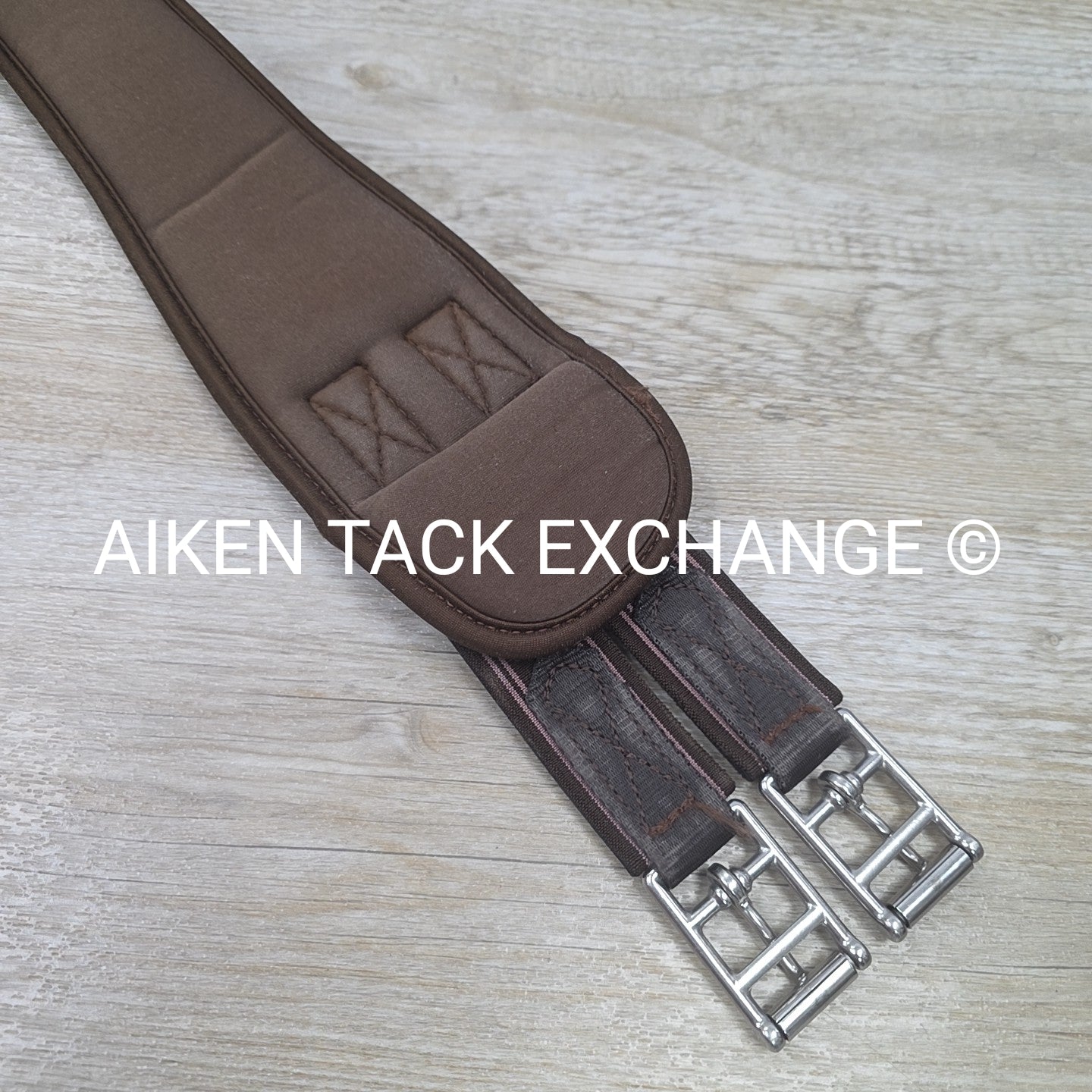 Shires Arma Memory Foam Double End Elastic Girth, Brown, 52"