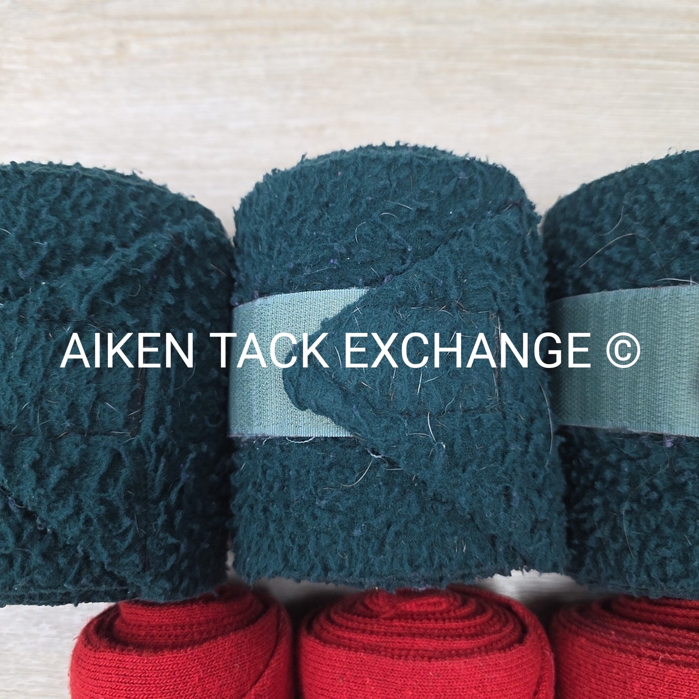 BARGAIN BUNDLE: 4 Polo Wraps, Green & 4 Knit Wraps, Red
