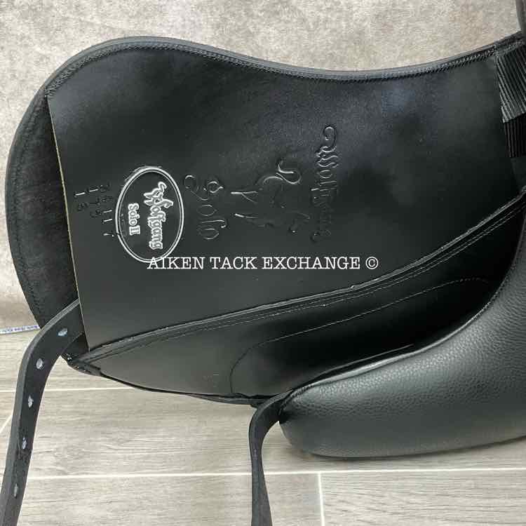 2023 Custom Saddlery Wolfgang Solo MKII Monoflap Dressage Saddle, 17.5" Seat, Adjustable Tree, Wool Flocked Panels