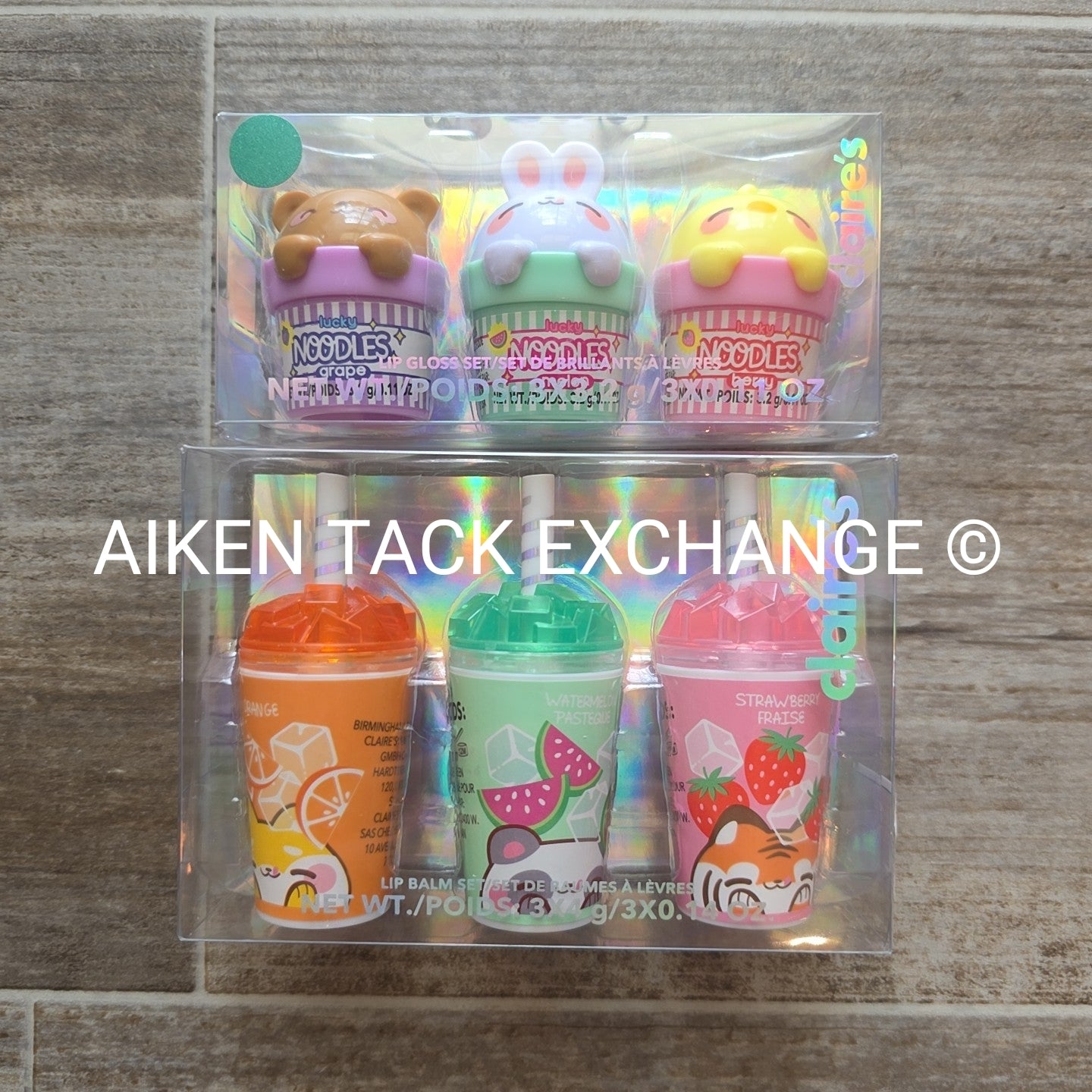 Claire's Lip Balm Sets (2) - 3 Count Per Each Set (6 Total