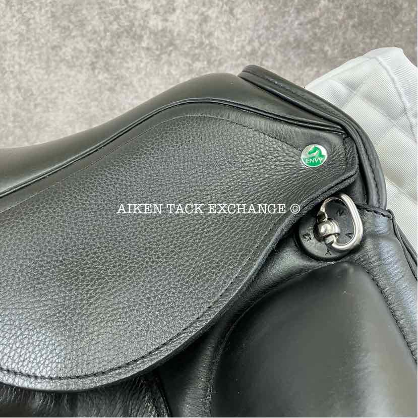 2023 Envy by Custom Saddlery Motion Monoflap Dressage Saddle, 17.5" Seat, Adjustable Tree, Wool Flocked Panels