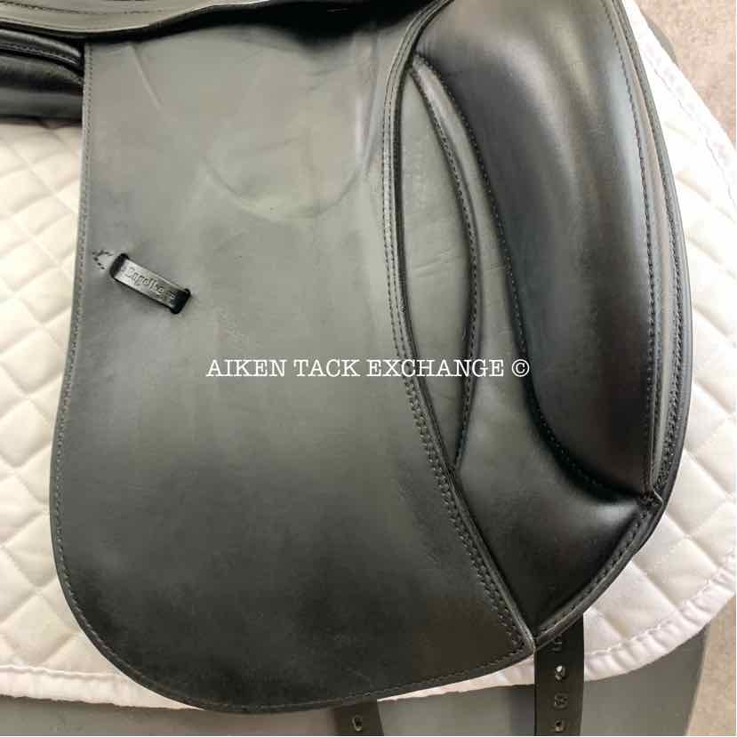 2016 Prestige X-D1D K Zero Monoflap Dressage Saddle, 17" Seat, Wide Tree, Wool Flocked Panels