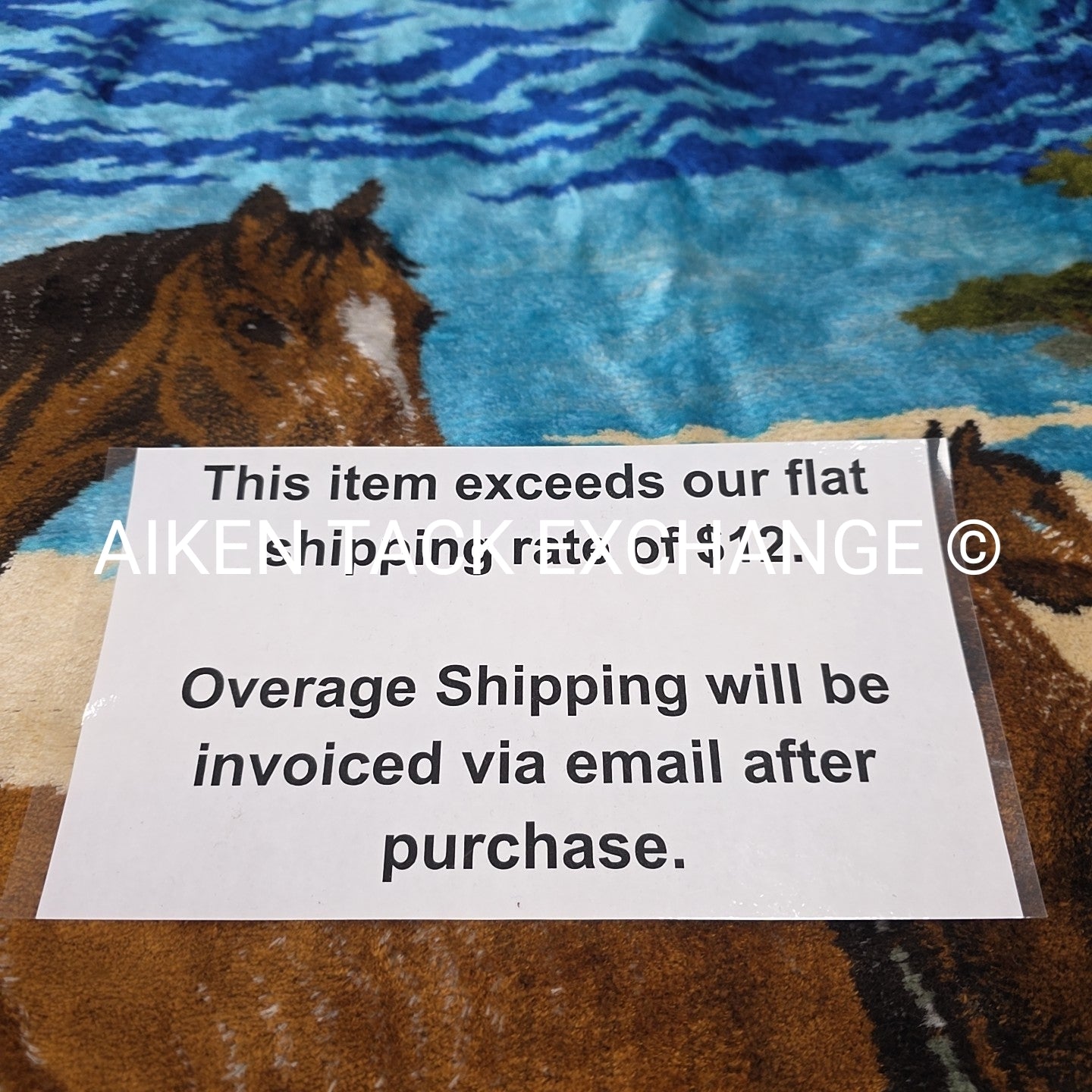 Vintage P & C Woven Velvet Tapestry w/ Horse Scene