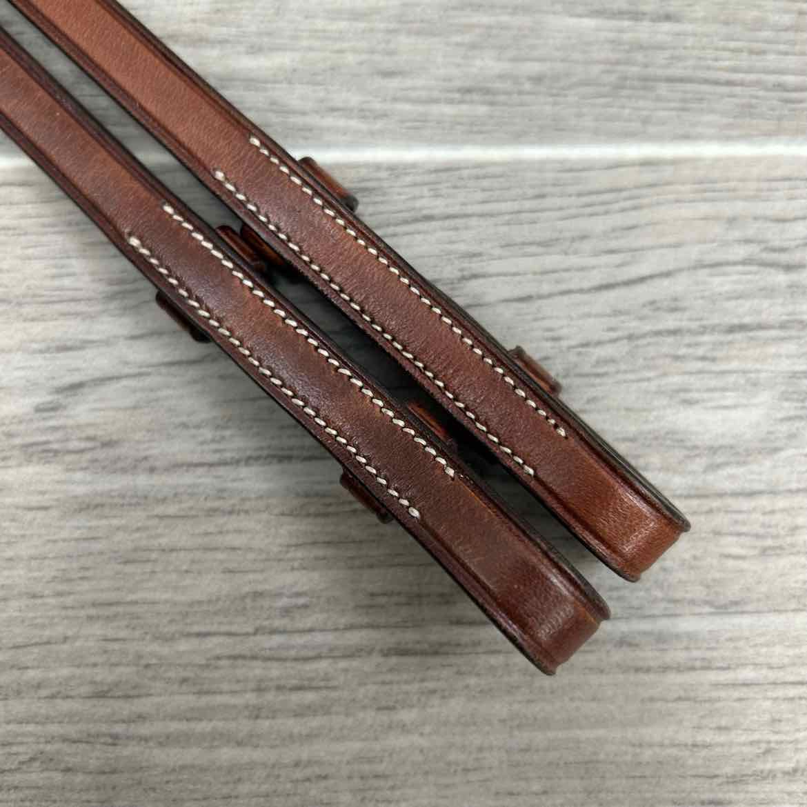 Harmohn Kraft Flat Laced Reins, Brown, 1/2" x 50", Brand New