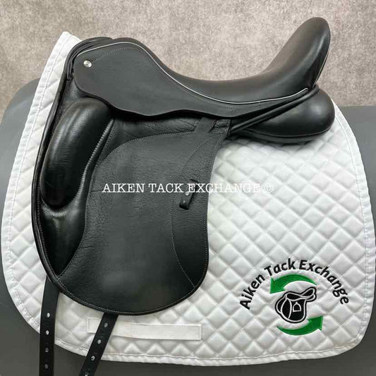 2015 Custom Saddlery Everest Monoflap Dressage Saddle, 18" Seat, Short Flap, Adjustable Tree, Wool Flocked Panels