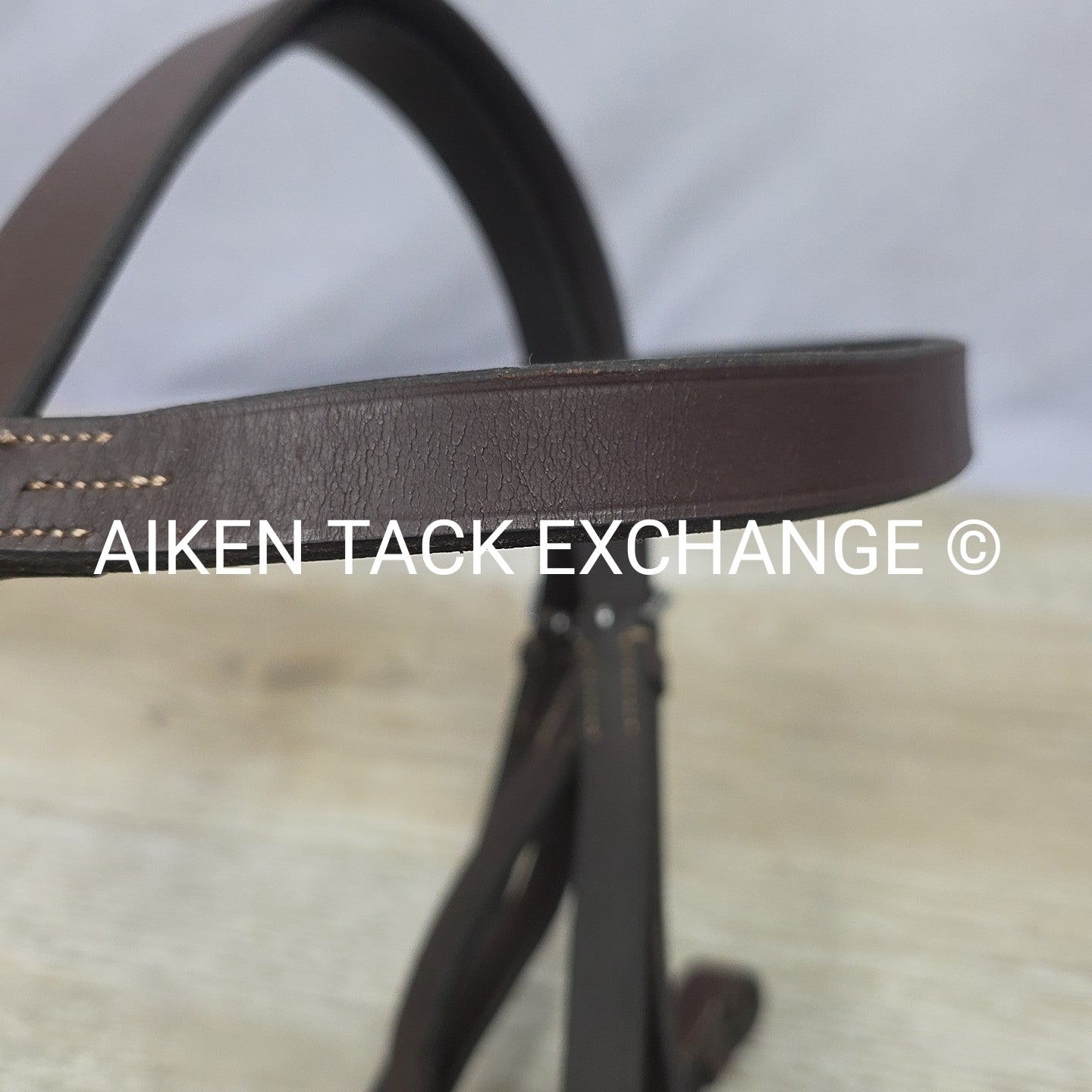 Horse Country First Flight Flat Hunt Bridle, No Reins, Brown, Size Cob