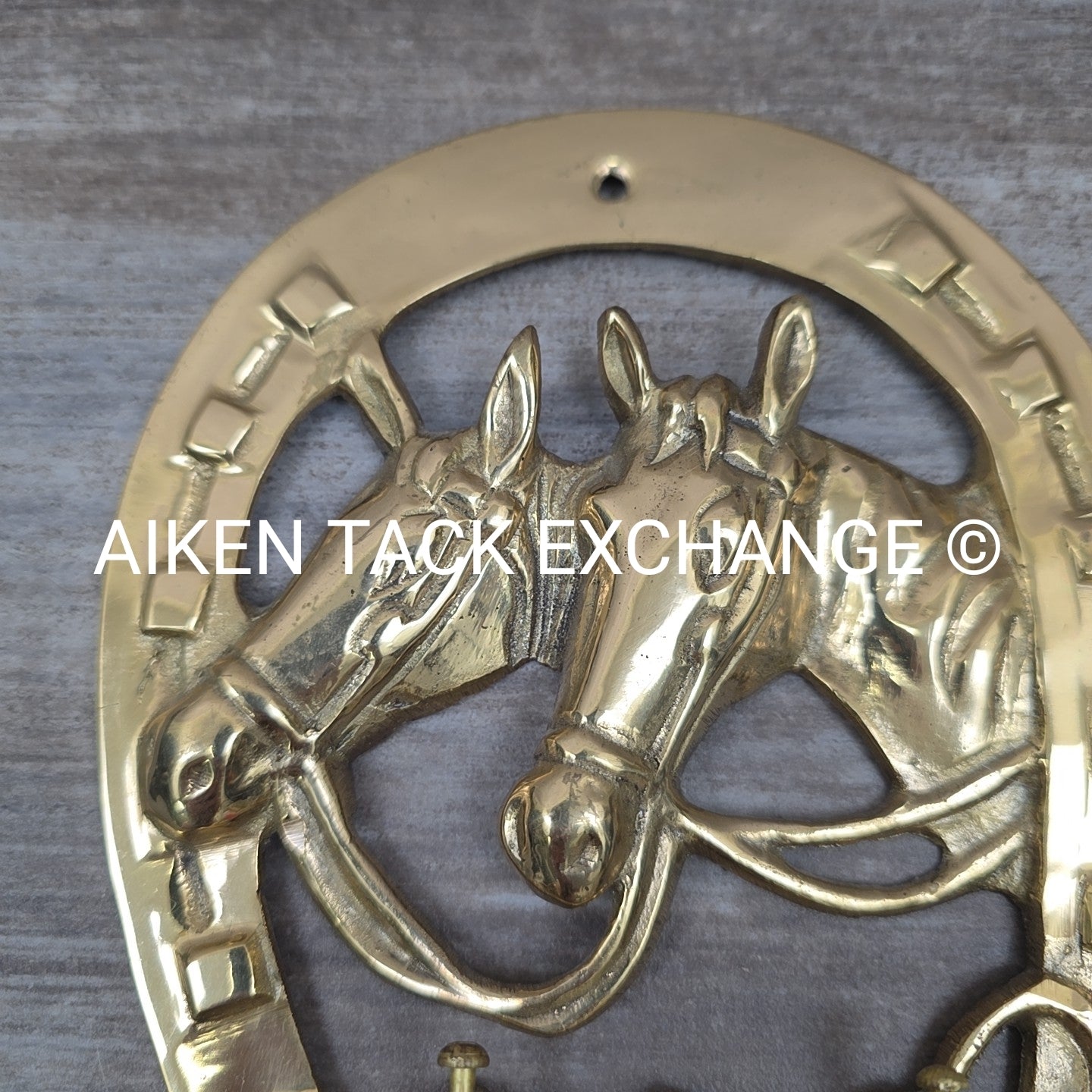 Metal Horseshoe Decor, 3 Small Hooks