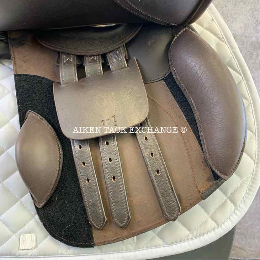 Pegasus Unicorn French Style Jump Saddle, 17.5" Seat, Auto-Adjusting Flex Tree, Comes with Pegasus Saddle Fitter Sheepskin Half Pad