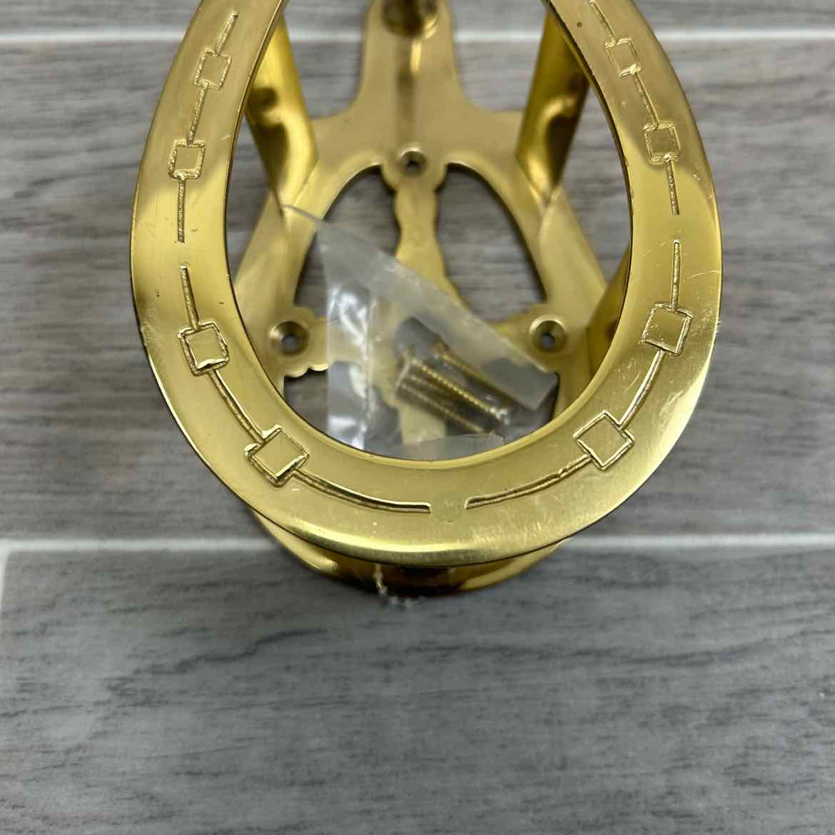 Brass Double Horseshoe Bridle Rack