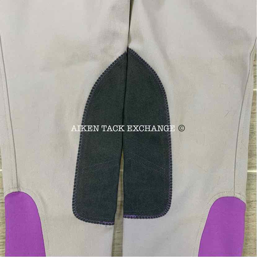 Dover Saddlery Wellesley Front Zip Knee Patch Breeches, Size 34