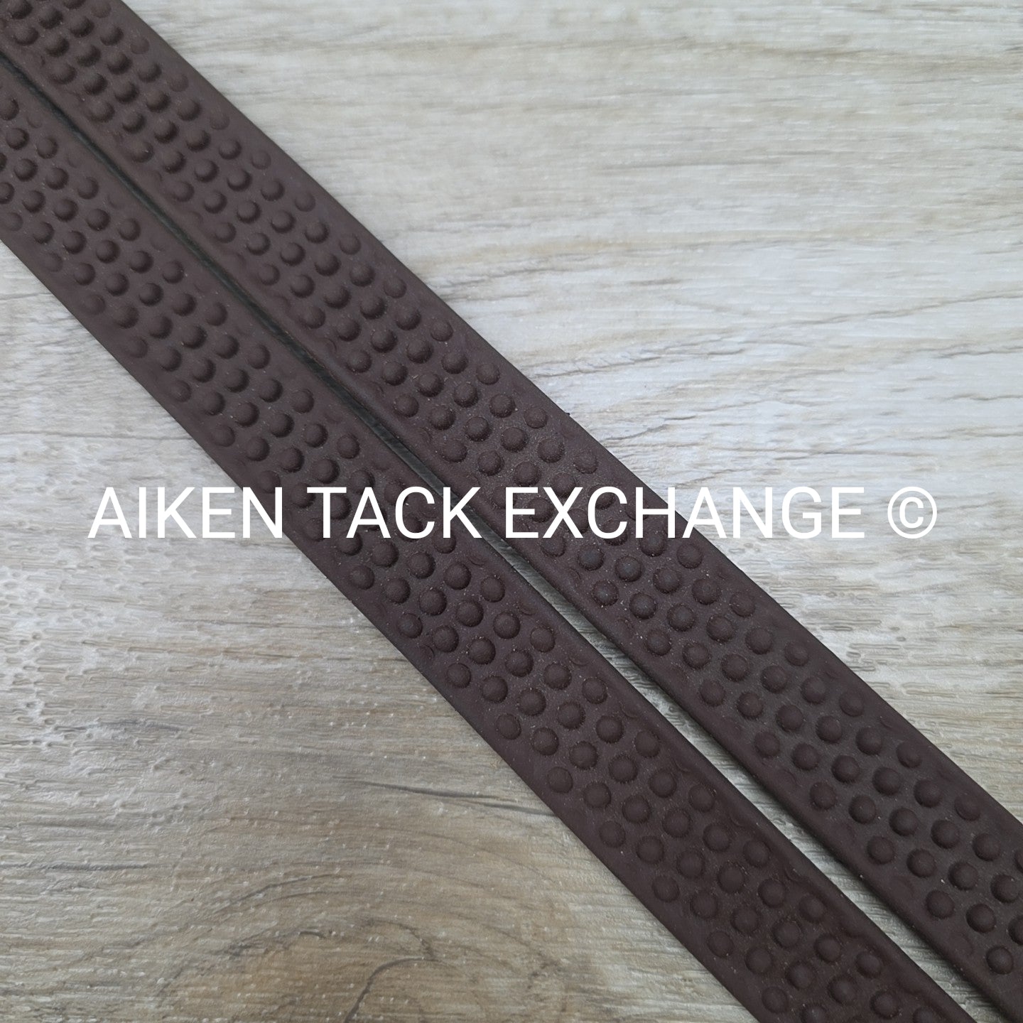 Nunn Finer Bella Donna Fancy Stitched Soft Grip Rubber Reins, Brown, 60"
