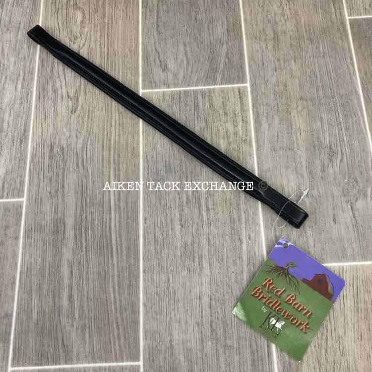 KL Select Redbarn Levade Plain Raised Brownband, Size Full (15") , Black Leather