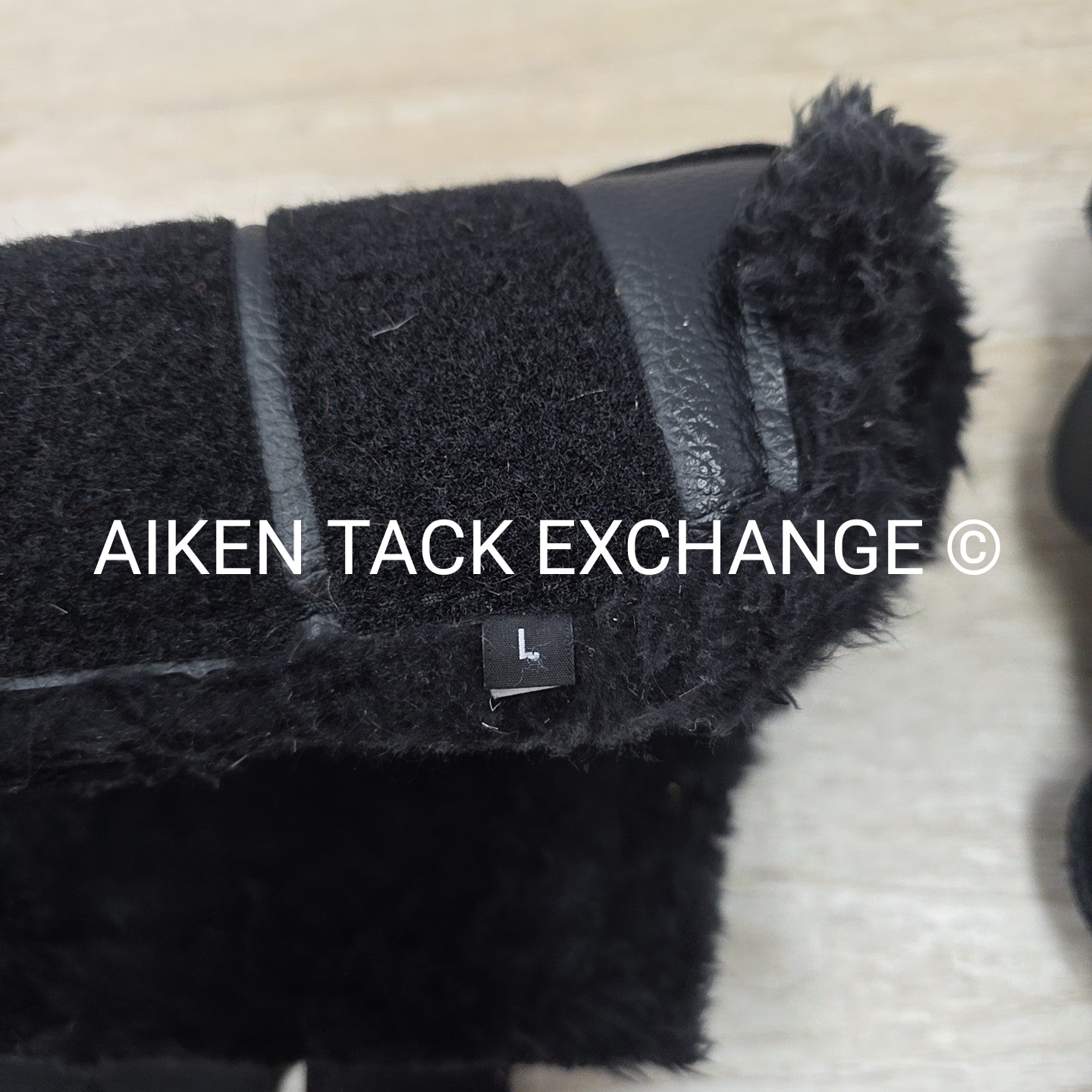 LeMieux Fleece Lined Brushing Boots, Black, Size Large