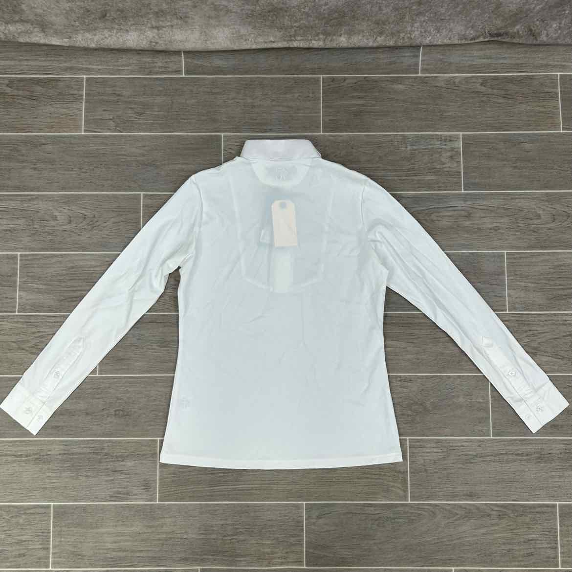 Ovation Elegance Long Sleeve Show Shirt, White, Size Medium