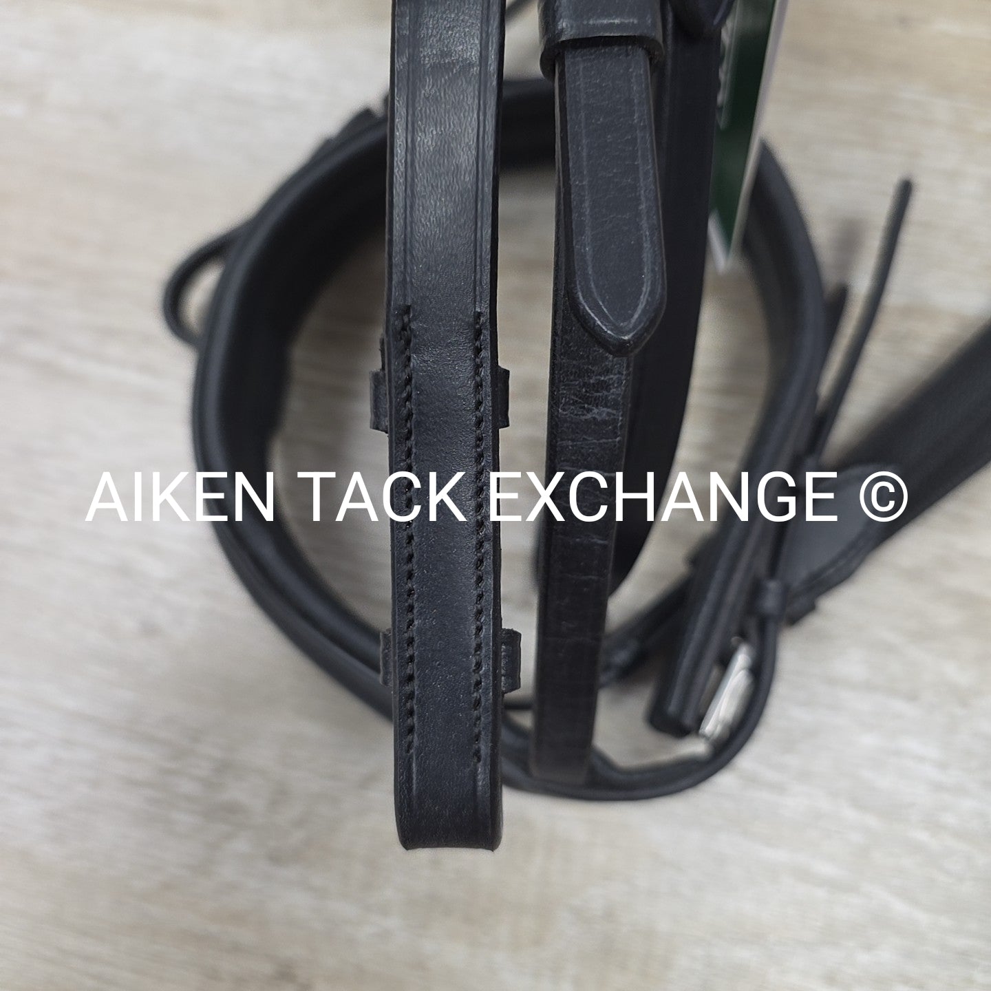Dover Saddlery Flash Dressage Bridle with Rubber Web Reins, Black, Size Full