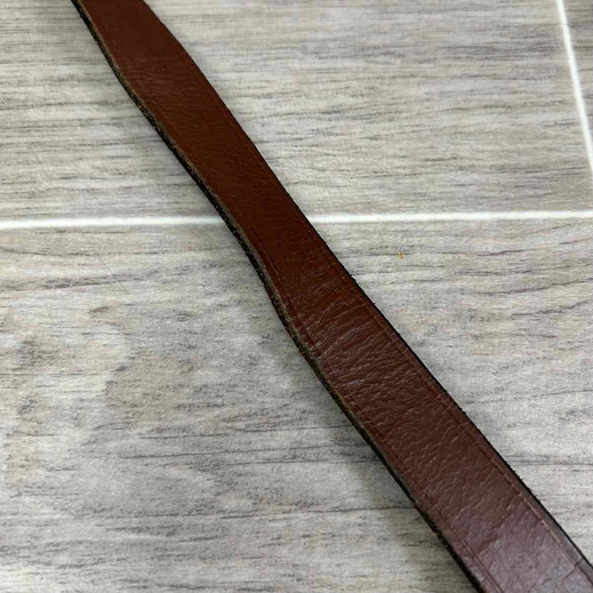Leather Lead with Brass Plated Chain