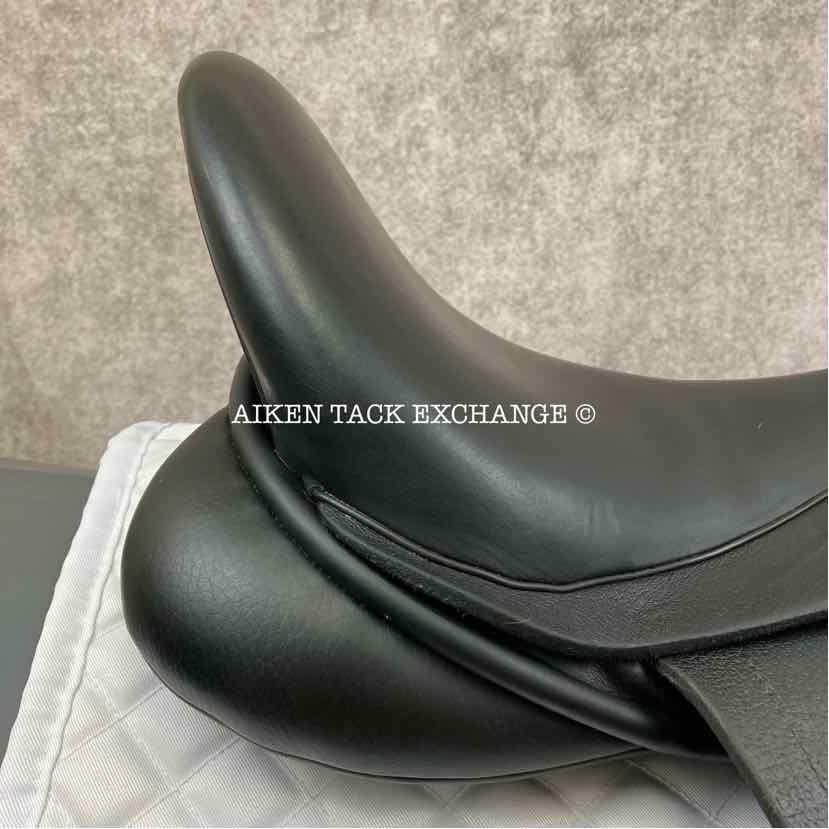 2013 Custom Saddlery Wolfgang Constanze Monoflap Dressage Saddle, 17.5" Seat, Adjustable Tree, Wool Flocked Panels