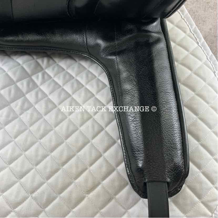 2013 Custom Saddlery Wolfgang Constanze Monoflap Dressage Saddle, 18” Seat, Adjustable Tree, Wool Flocked Panels