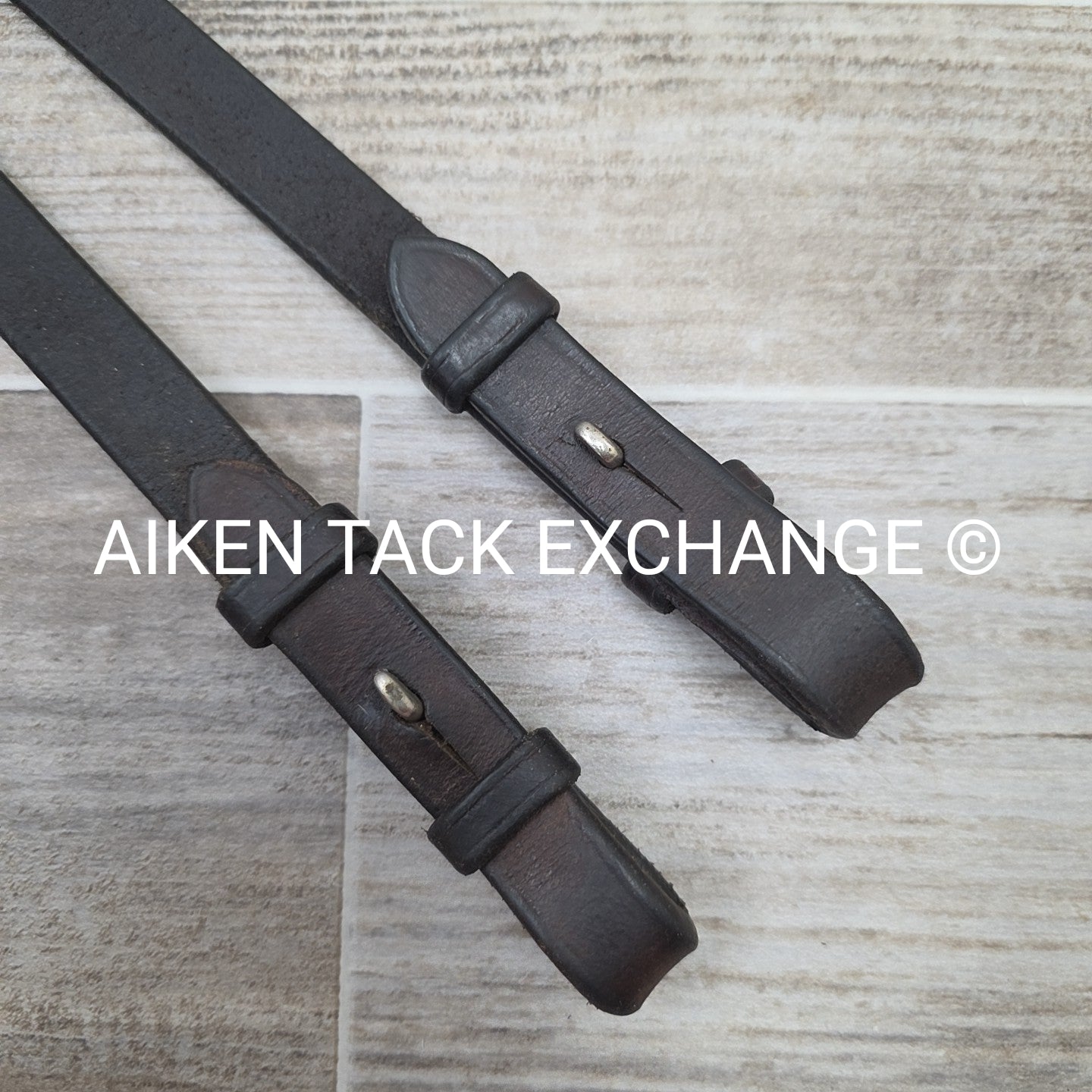 Bobby's English Tack Flat Laced Reins, Brown, 62"