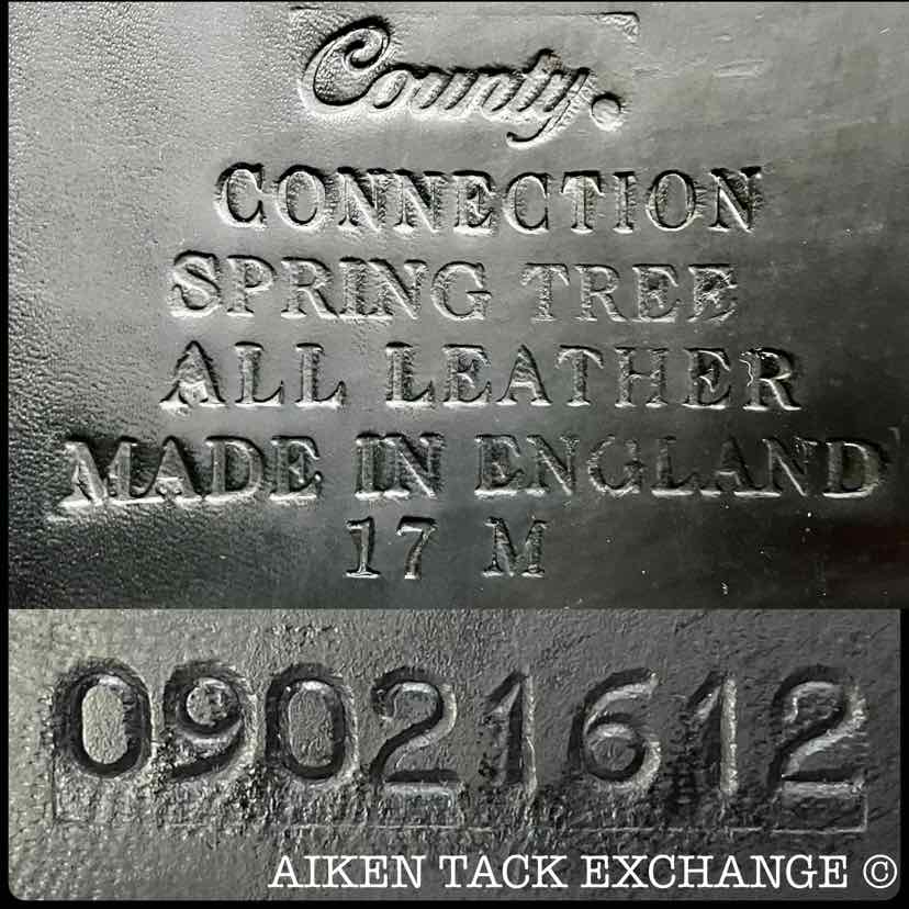 2009 County Connection Dressage Saddle, 17" Seat, Medium Tree, Wool Flocked Panels