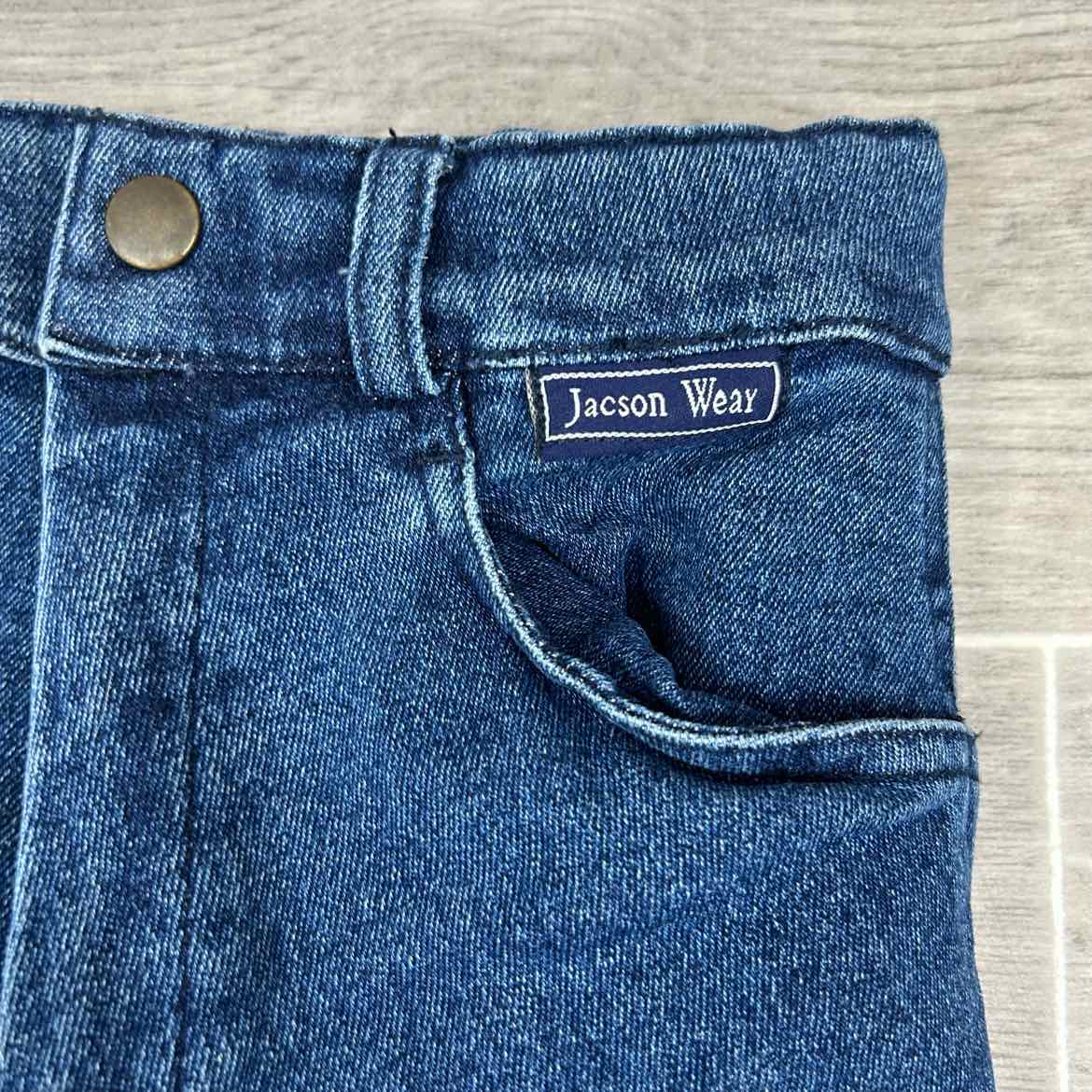 Jacson Wear Children's Denim Knee Patch Riding Jean Breeches, Size 8, Brand New