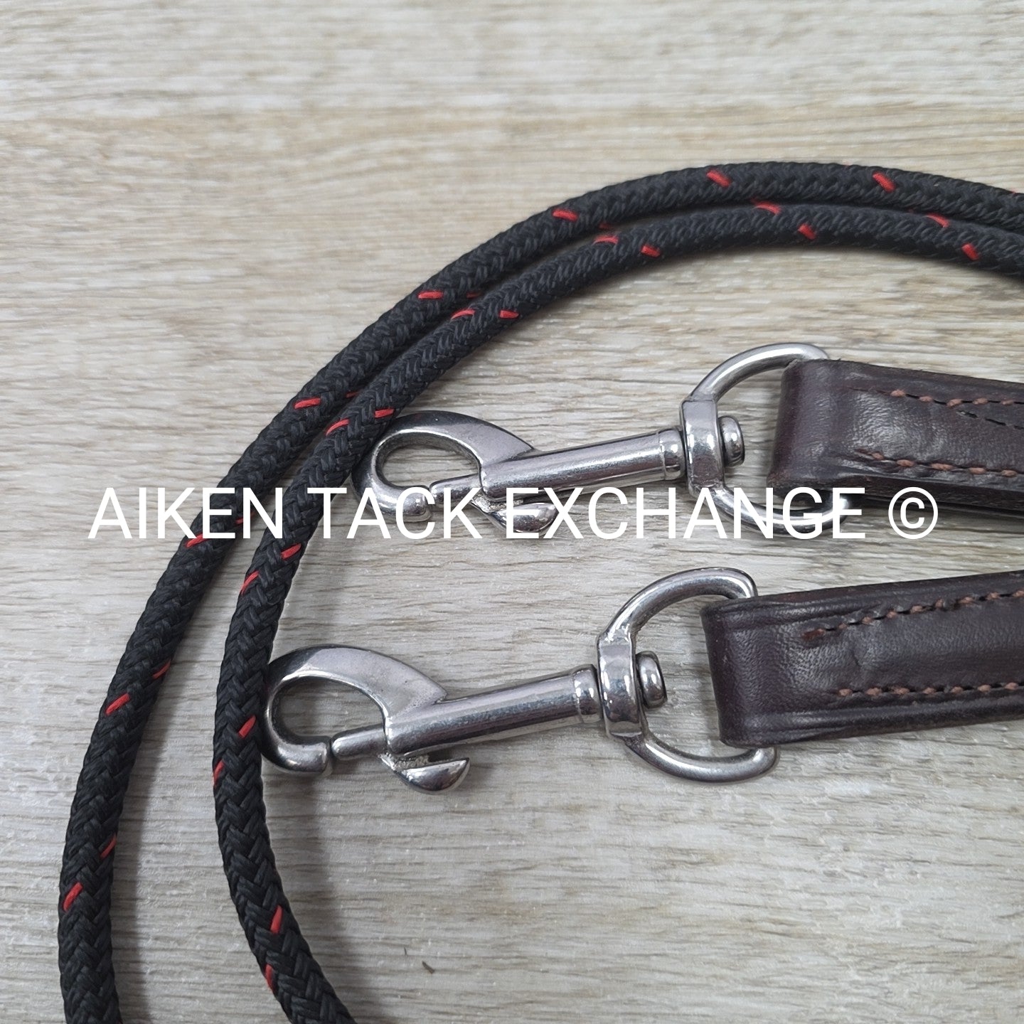 Walsh Leather Draw Reins with Rope, Size Full