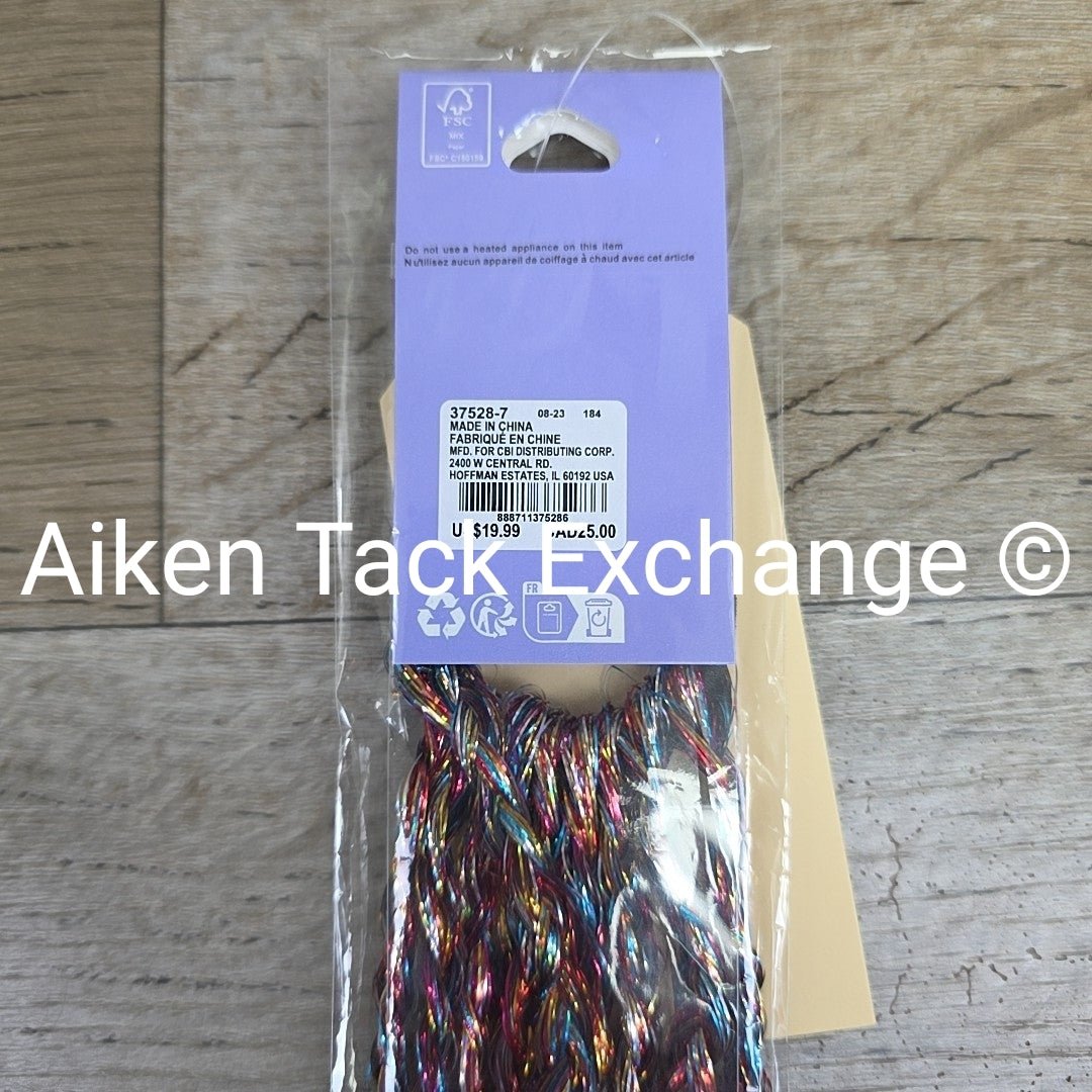 Claire's Braided Faux Hair Tinsel Extension with Hair Tie