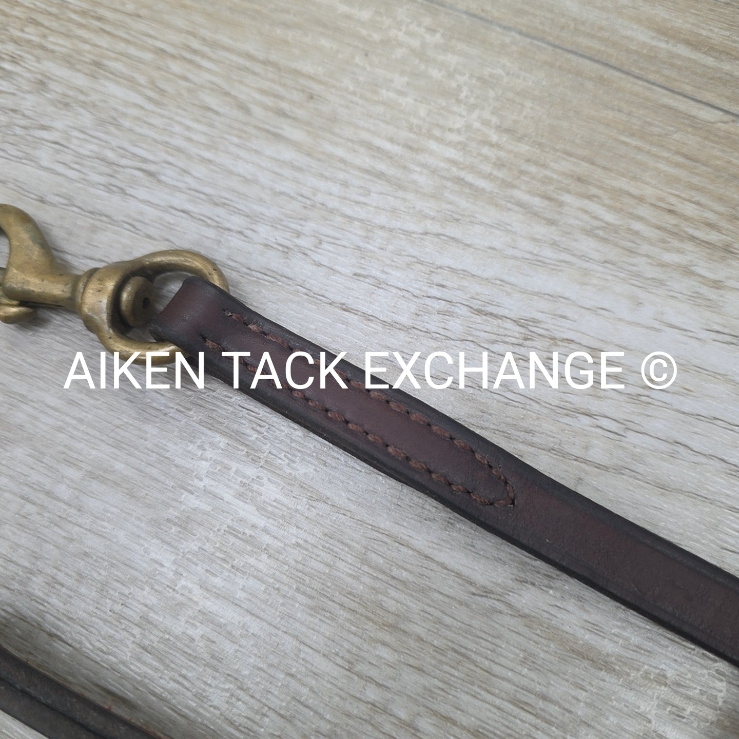 Nunn Finer Flat Leather Draw Reins with Snaps, Brown