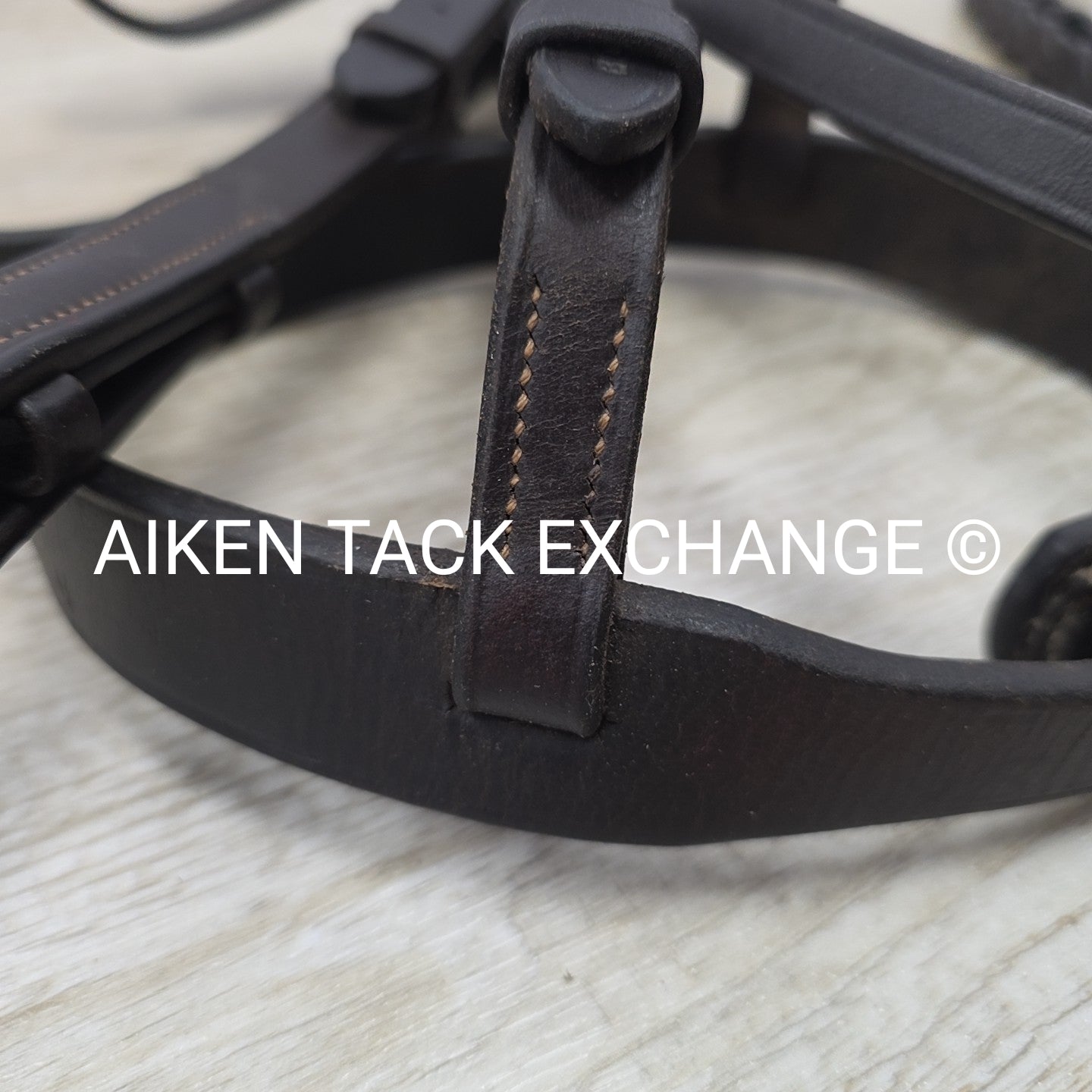 Bobby's English Tack Heavy Duty Flat Hunt Bridle with Laced Reins, Brown, Size F
