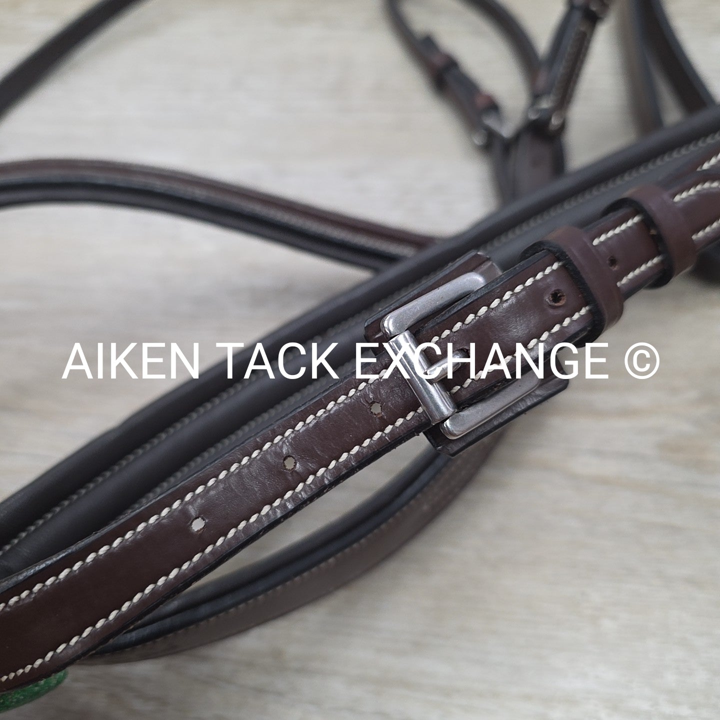 KL Select Black Oak Laurel Bridle with Matching Reins, Size Cob