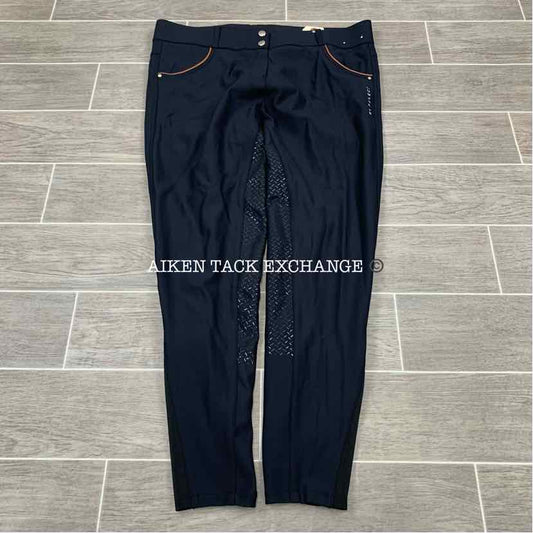 KL Select Gabrielle Silicone Full Seat Breeches, Size 34