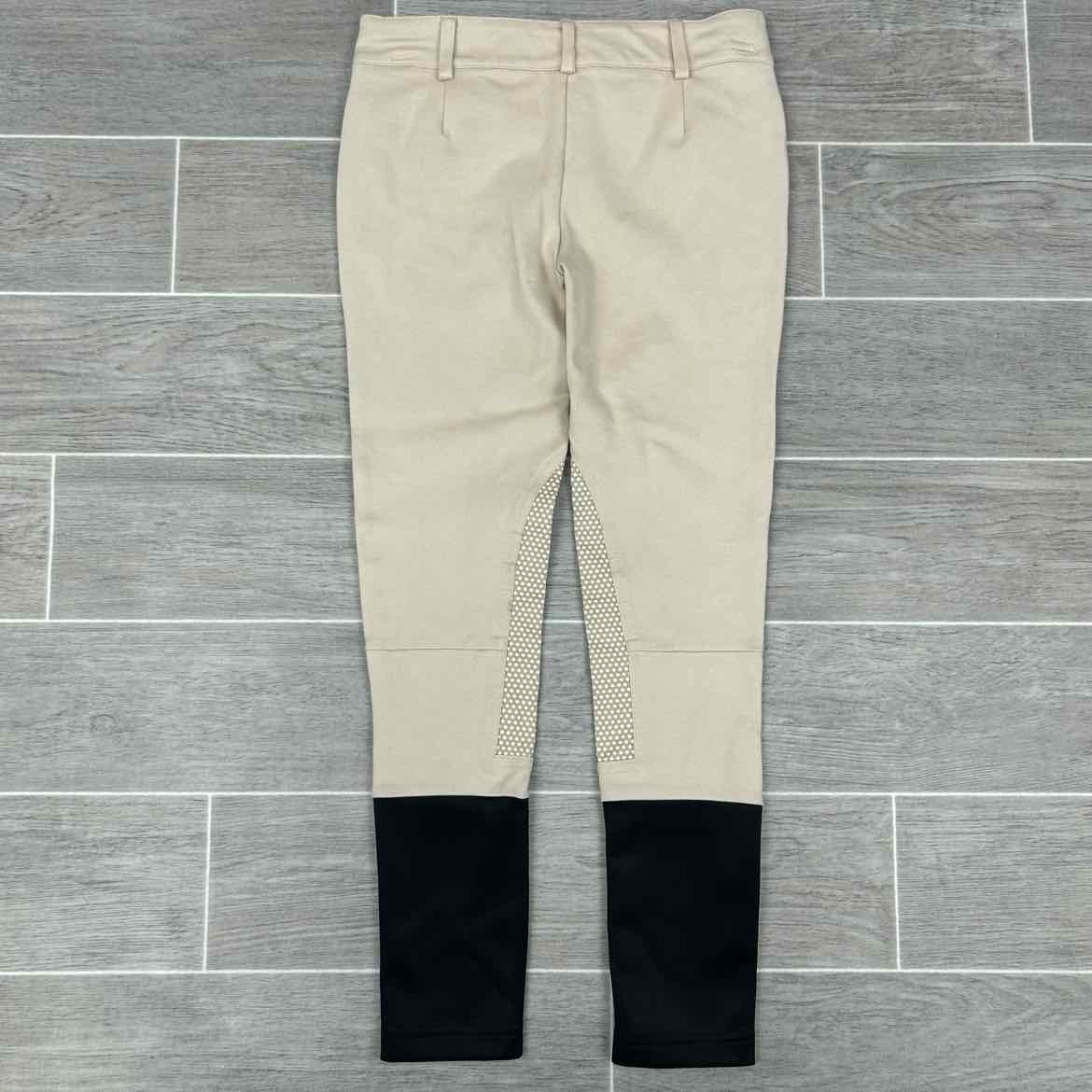 KAKI by Kathryn Hall Silicone Grip Knee Patch Breeches, Size 10