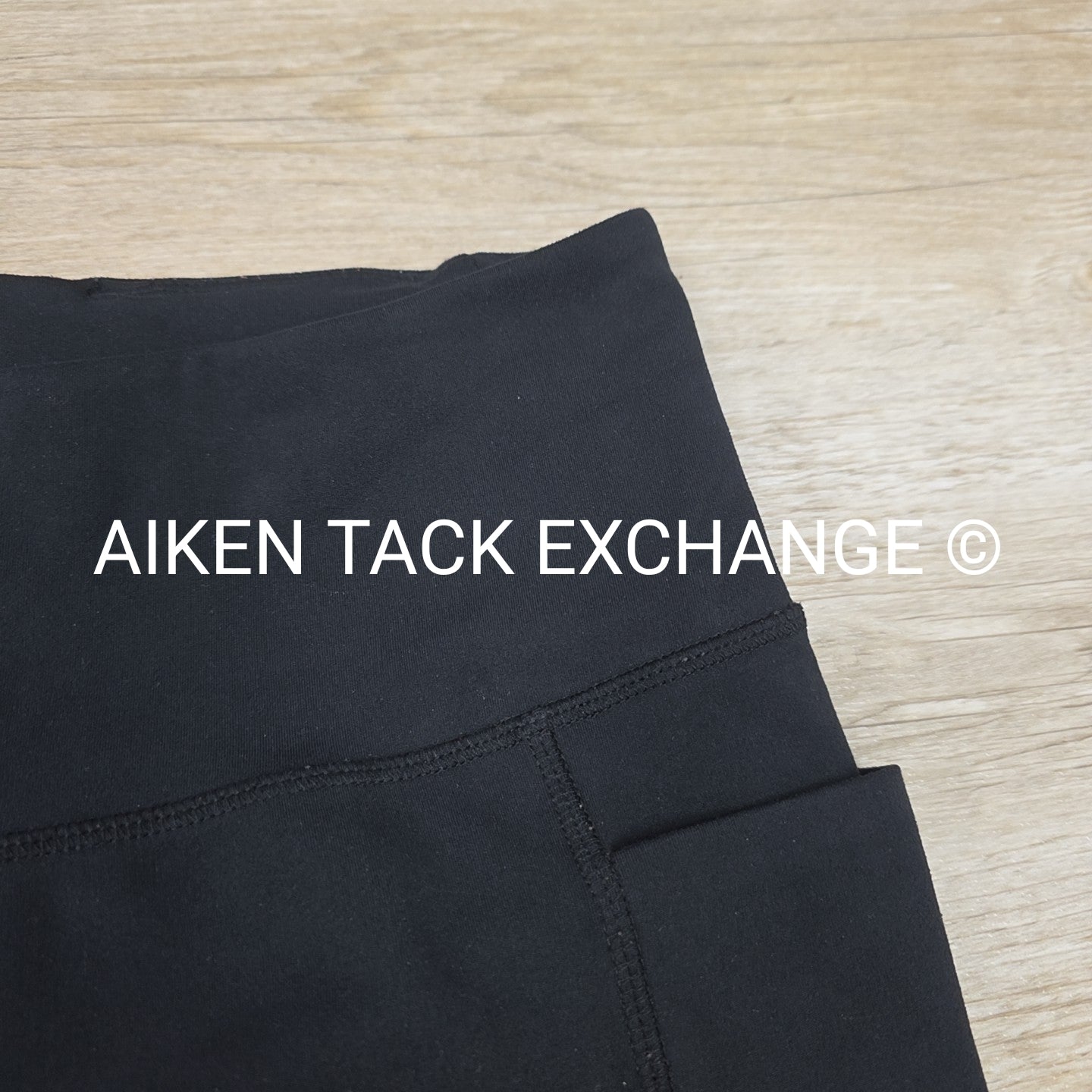 Danskin High-Rise Athletic Leggings wtih Pockets, Black, Women's Size Large