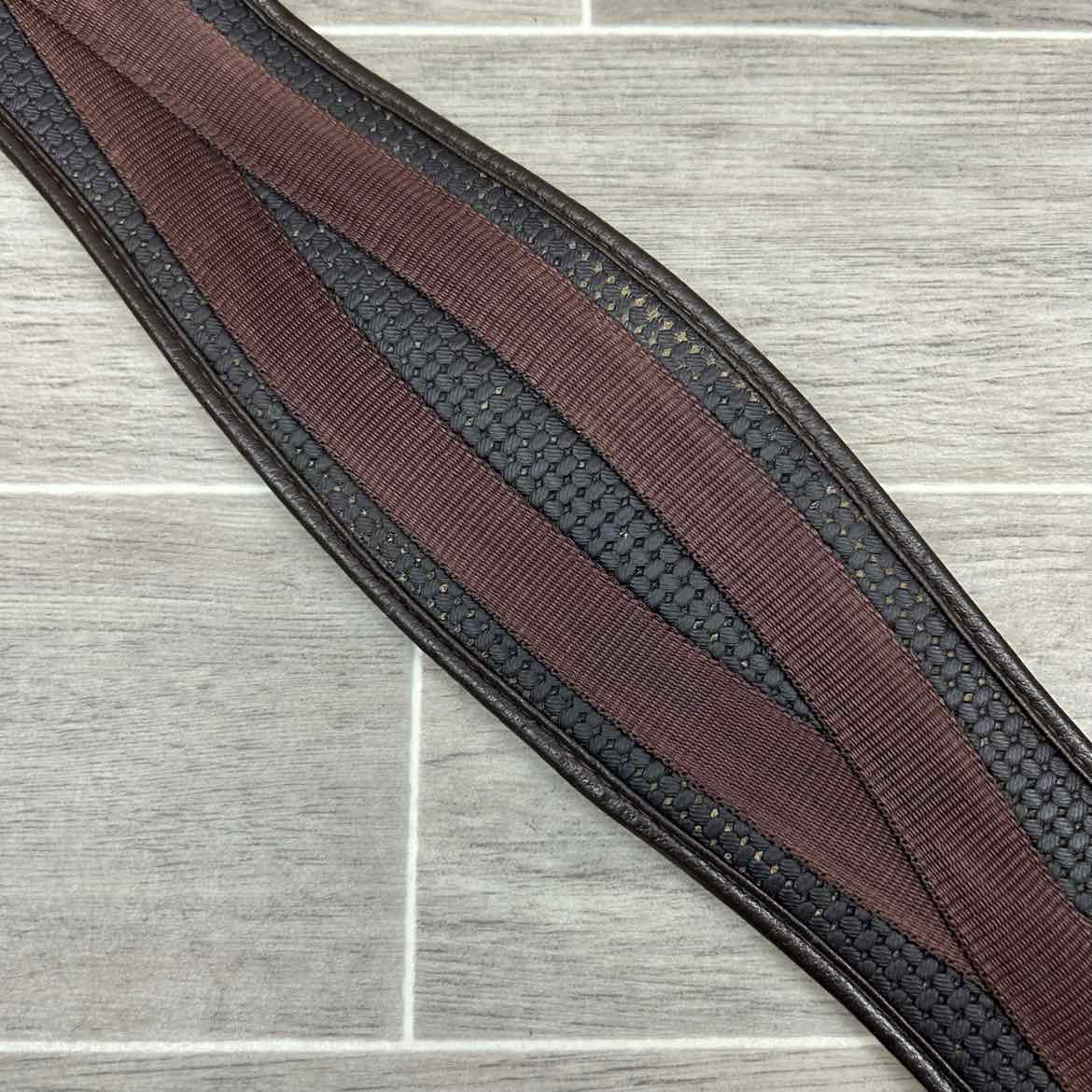 QHP Basic All Purpose Double Elastic Girth, Brown, 52"