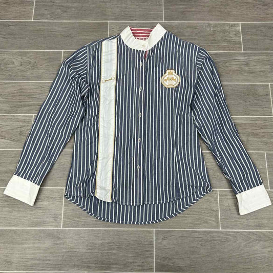 Equine Couture Ascot Long Sleeve Show Shirt, Size Medium