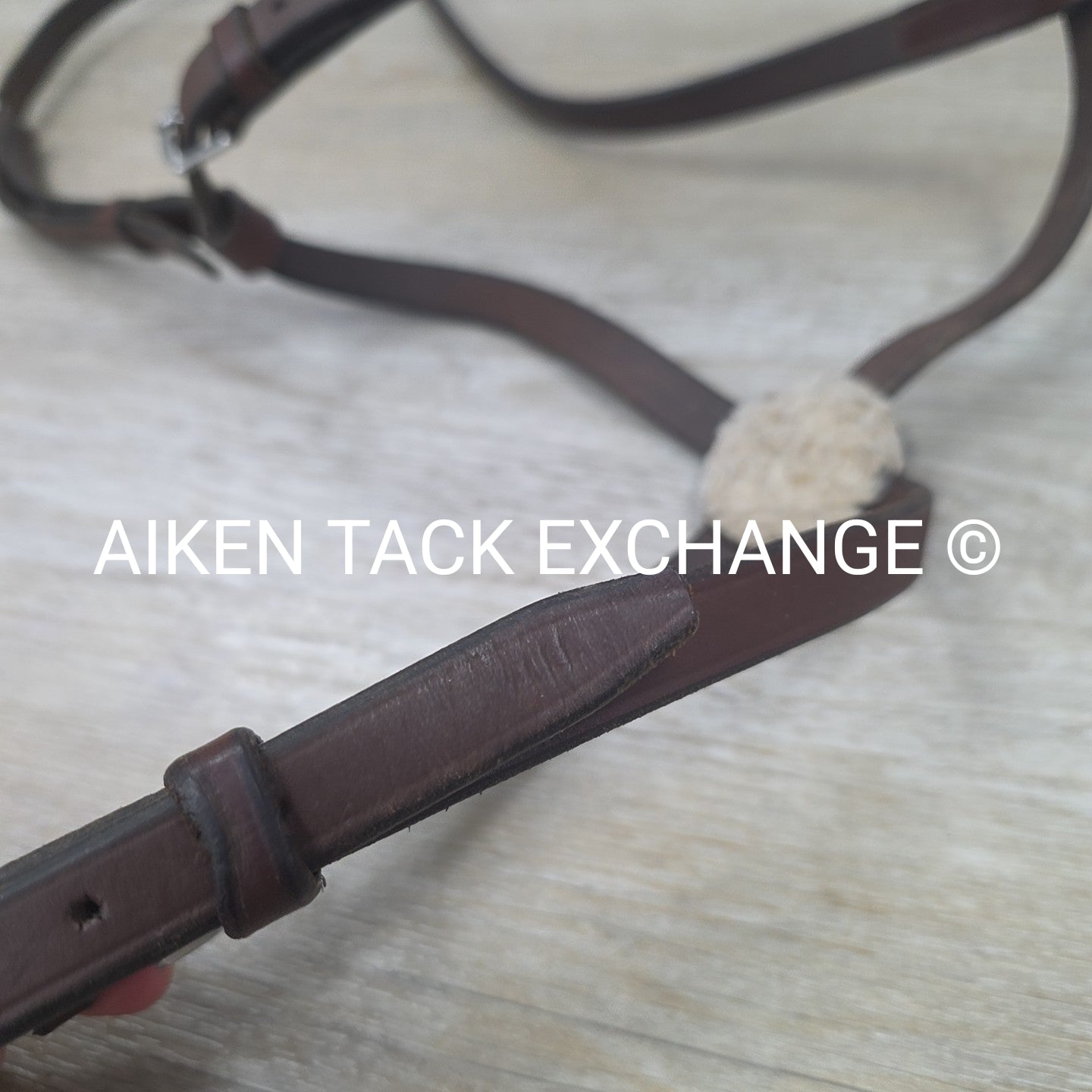 Flat Plain Figure 8 Noseband, Brown, Oversize