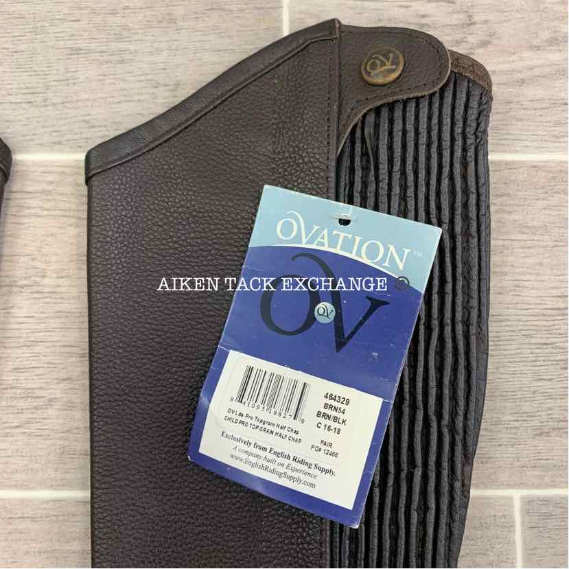 Ovation Pro Top Grain Half Chaps, Size Childs 16-18