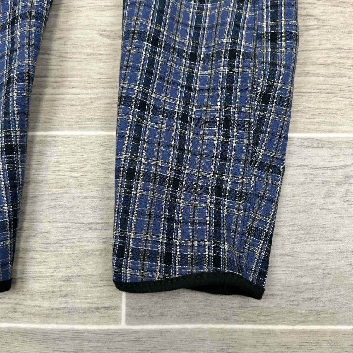 Eqituff Women's Knee Patch Breeches, Blue Plaid, Size 22 L, Brand New