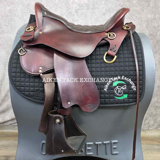 2015 Tucker 159 Endurance Trail Saddle, 17.5" Seat, Wide Tree - Full QH Bars