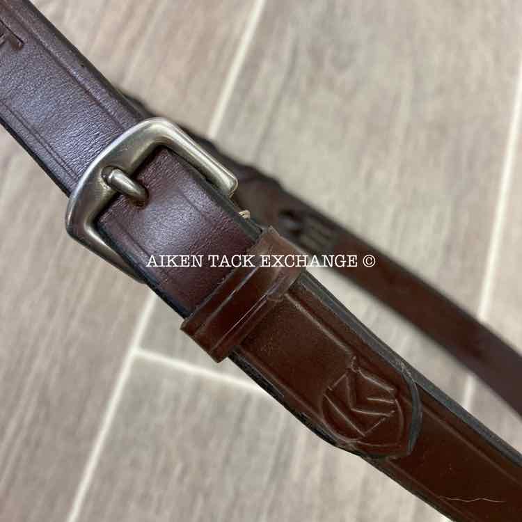 KL Select Red Barn Raised Fancy Stitch Laced Reins 54" Like-New