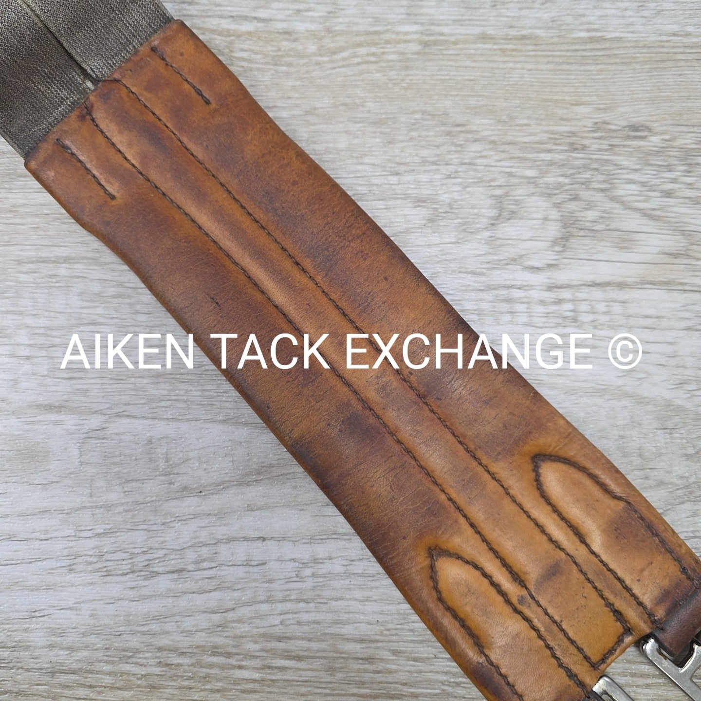 Mortack Girth with Double Elastic, Brown, 46"