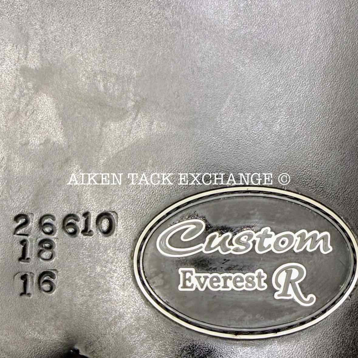 2024 Custom Saddlery Everest R Monoflap Dressage Saddle, 18" Seat, Adjustable Tree, Wool Flocked Panels